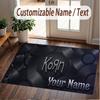 Custom Rug Korn Pattern Print Name Text Soft Non‑Slip Floor Carpet for Home Indoor Decoration