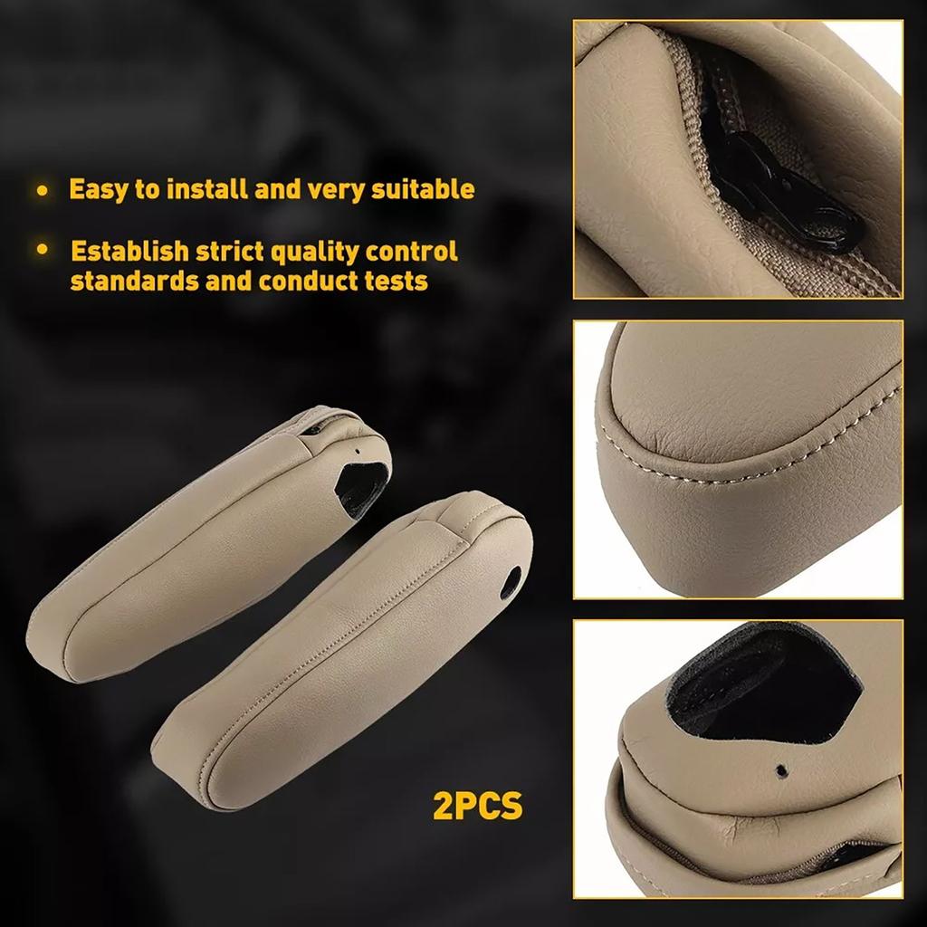 2PCS Beige Leather Armrest Cover for Lexus RX300 RX330 RX350 2003-2004 2005-2009 Center Console Lid Replacement