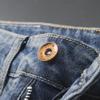 Men's Slim Fit Elastic Blue Jeans - Light Luxury Quality, Versatile for All Seasons
