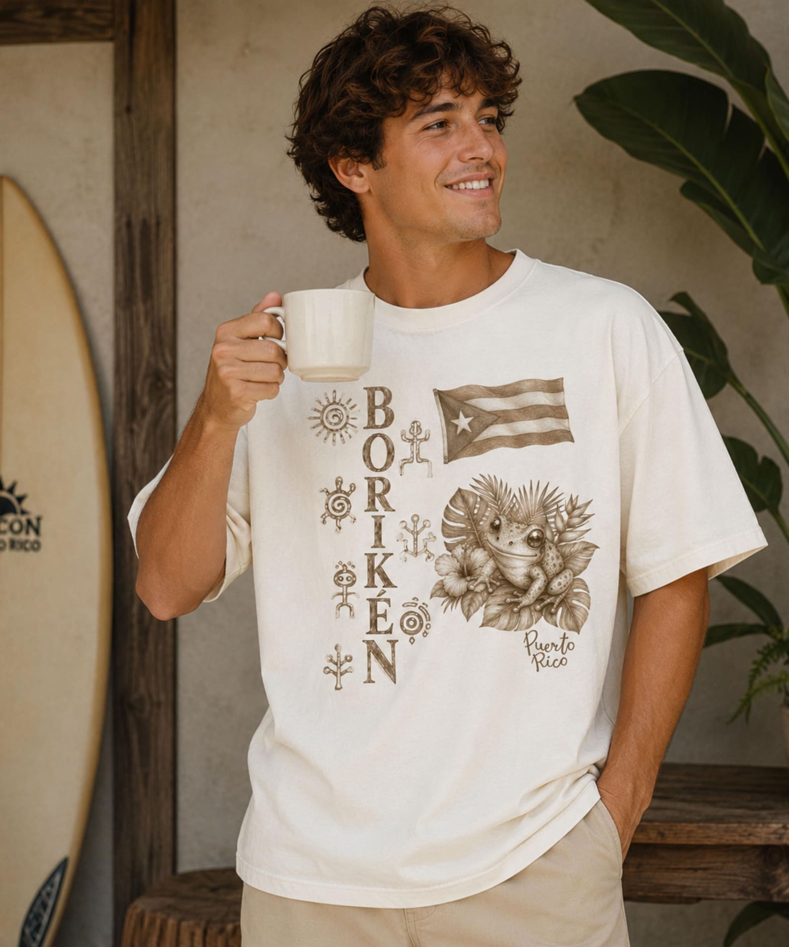 Borikén Puerto Rican Flag T-shirt-Coquí shirt- Puerto Rico Gifts L
