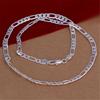 925 Silver 6mm Flat Necklace, Fashion Jewelry for Men and Women, Wedding Accessories, Gifts
