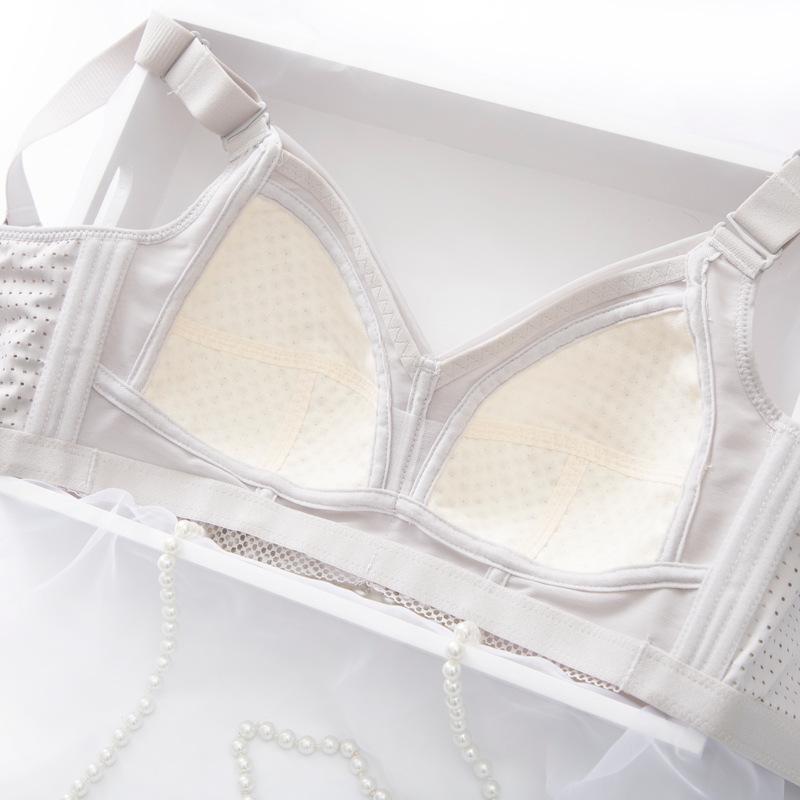 Women's Thin Bra Full Cup Underwear Plus Size Bra Without Steel Rim Push Up Bra
