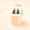 Vintage Classic Christmas Festive Stud Earrings Zinc Alloy No Plating Alloy Ear Needle Daily Wear For Winter Holiday Season 1 Pair
