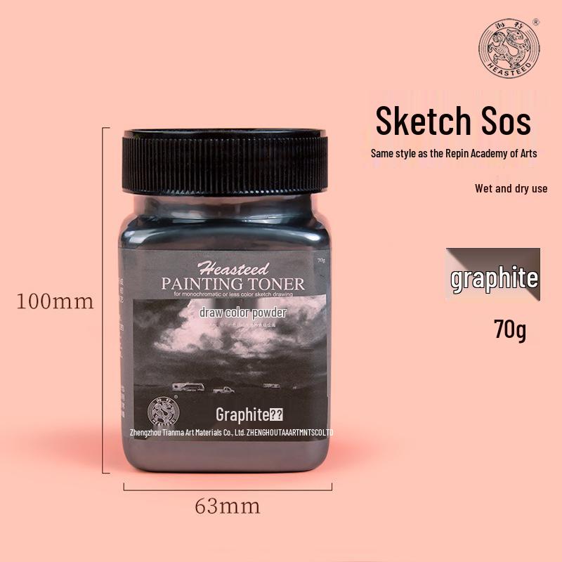 Sketch Charcoal & Color Pencils: Water-Soluble Graphite & Charcoal Powder