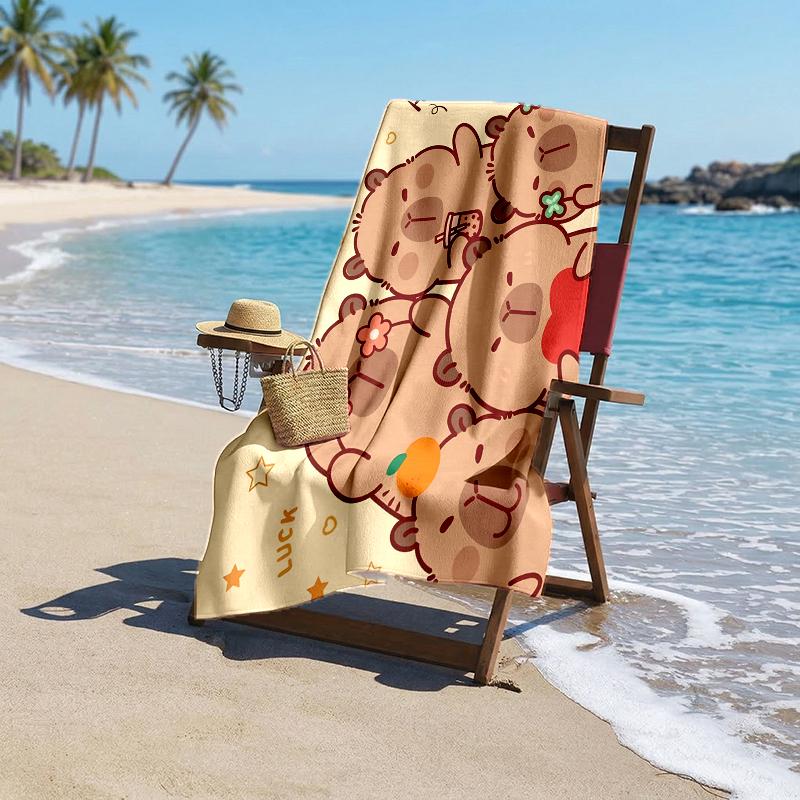 Kapibara Fashion Beach Towel: Ideal for Summer Adventures Soft, absorbent and quick drying suitable for swimming and bathing