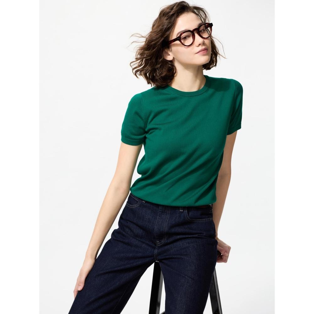 Uniqlo Japan Uv Cut Crew Neck Sweater Short Sleeve