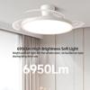 New Ceiling Fan Light 42 inch Infinitely Adjustable Lighting Remote Control Retractable Fan Blades For Living room Foyer Bedroom