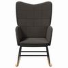 Rocking Chair Dark Grey Sherpa Fabric