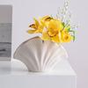 Ceramic Vase Sea Shell Lotus Leaf Leaf Shape Floral Arrangement Accessories Flower Vase Terrarium Room Decoration Accessories