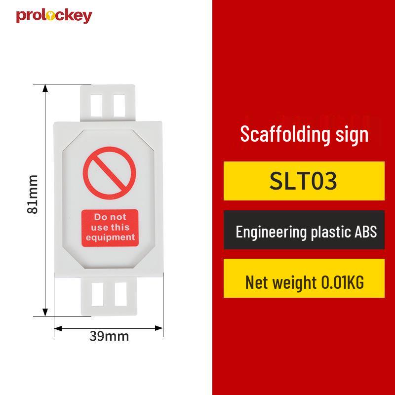 

Prolockey Industrial Safety Lockout Warning Tag for Construction PVC Scaffolding