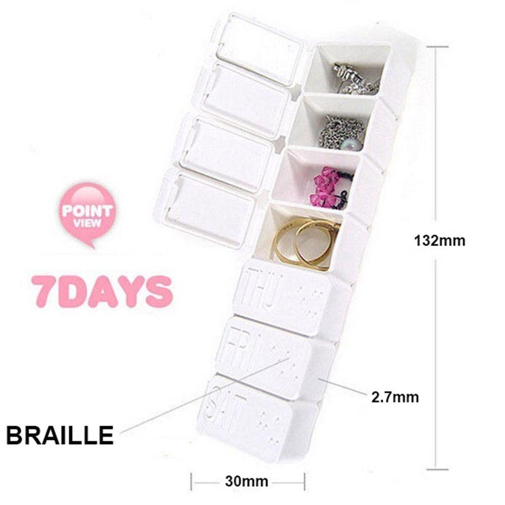 Container Organizer 7 Day Weekly Medicine Pill Storage Box Pill Case Medication Organizer Braille