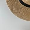 Seaside vacation flat top hat female summer small fresh Internet celebrity straw hat sun protection sunshade beach weaving tide