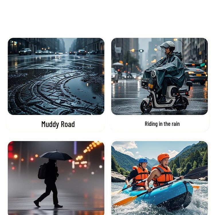 Rainy Day Non-Slip Waterproof Shoe Covers: Disposable, Portable, Wear-Resistant & Thickened High-Top Boots for Adults