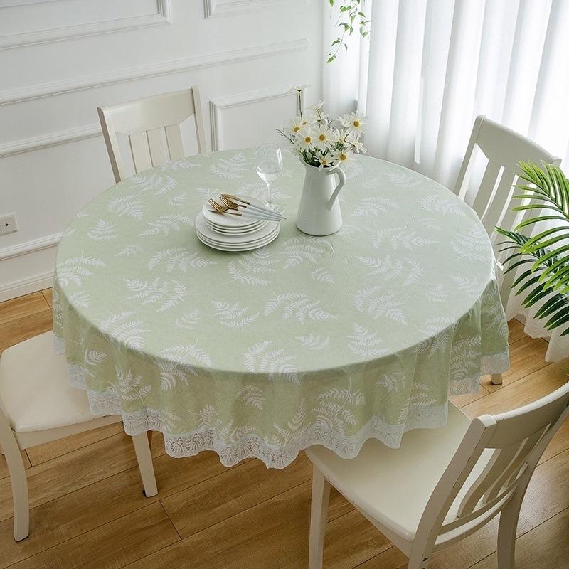 High-Grade Waterproof, Oil-Proof, Non-Slip, Thick Round Tablecloth for Home and Restaurant Use