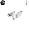 Titanium Zircon Opal Stud Earrings for Cartilage, Elegant European & American Style