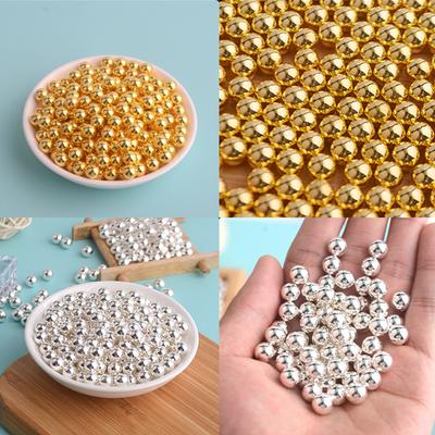 100ks 6/8mm DIY náušnice Šperky na náhrdelník Náramok Dištančný podložka Voľné korálky Akrylové okrúhle