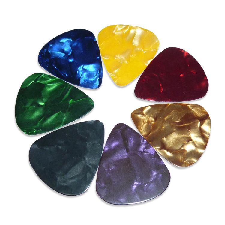 Colorful Celluloid Guitar Picks 0.46mm for Electric, Bass & Folk Guitar