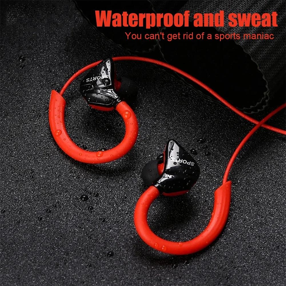 S760 Wired In-ear Waterproof Earphones Ear Hook Earbuds Stereo Super Bass Headphones Sport Headset with Microphone