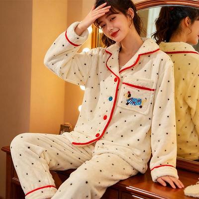 Girls' Coral Fleece Pajamas, Autumn/Winter 2025, Thick Flannel, Cozy Loungewear for Older Children