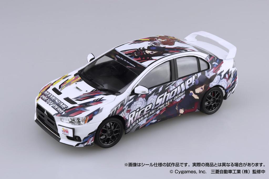 Aoshima Bunka Kyozai Itasha Séria Uma Musume Pretty Derby Mitsubishi CZ4A Lancer Evolution X Final Edition Plastikový model s.r.o.. (AOSHIMA) 1/24