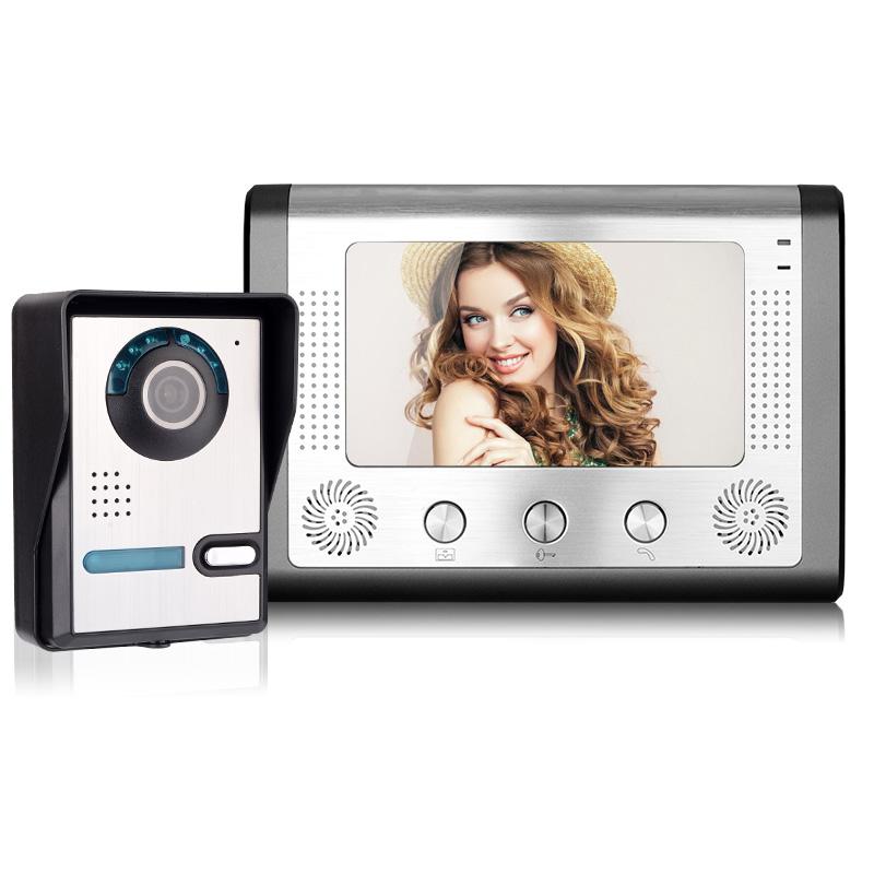 

801FA11 7-дюймовий дротовий відеодомофон Домашній комплект домофону, штекер ЄС A