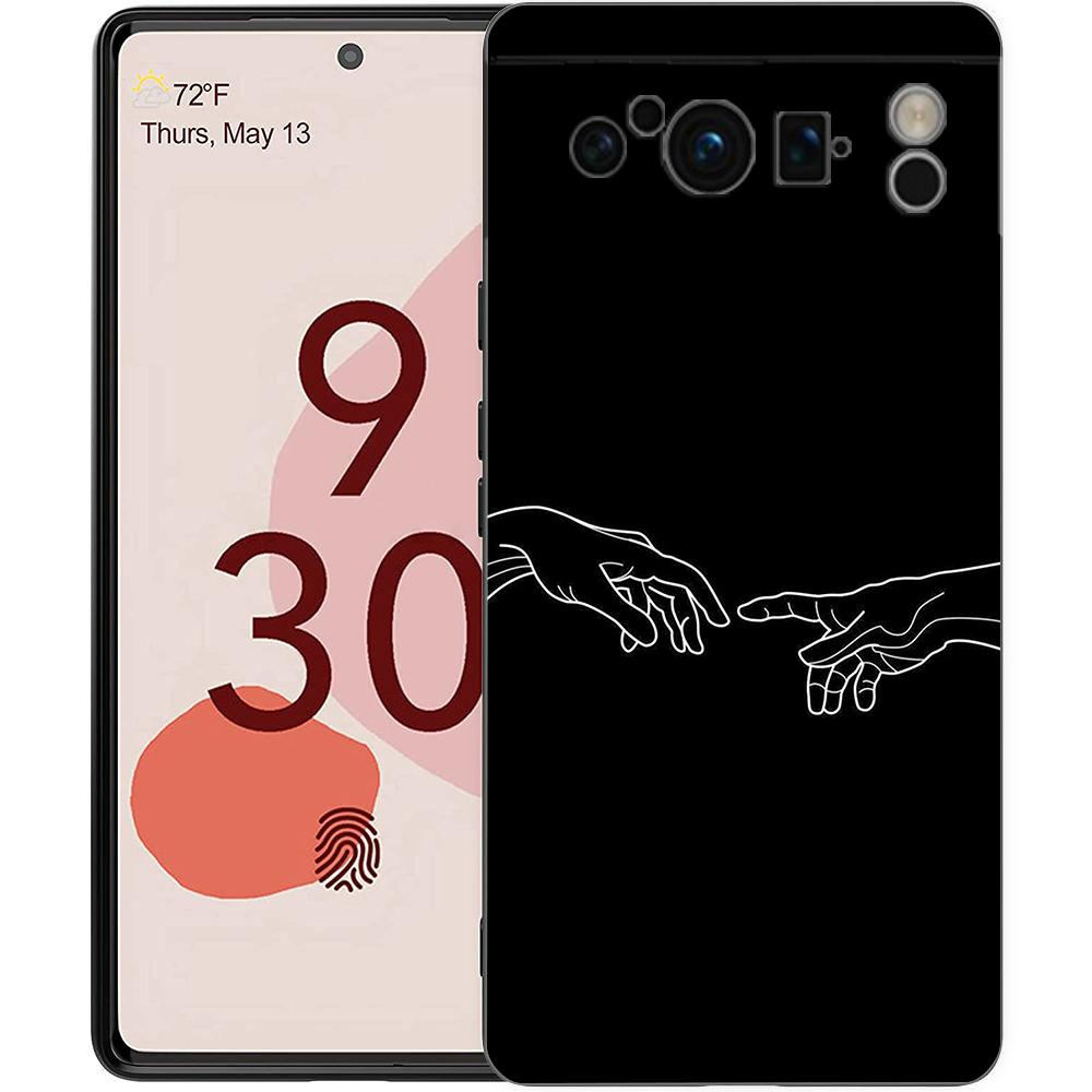 

Черно-белые линии Модный чехол для телефона Google Pixel 8 7 6 Pro 6A 7A 5G Мягкий силиконовый противоударный чехол TPU Черный чехол Fundas Pixel 7