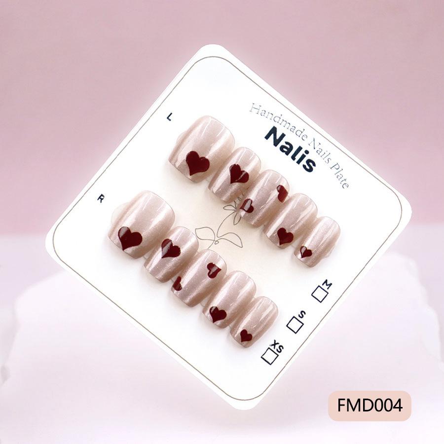 Cat's Eye Model, Beautiful Temperament, Little Fairy, Royal Sister Style Nail Art, High-end Niche 10 Pieces, Sub-size Wearing Nail
