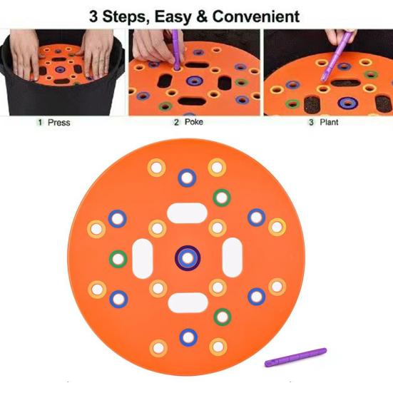 Seeds Planting Template Color-Coded Seeds Spacer Tool Reusable Gardening Dibber with Seeds Spoon for Precision Planting Layouts