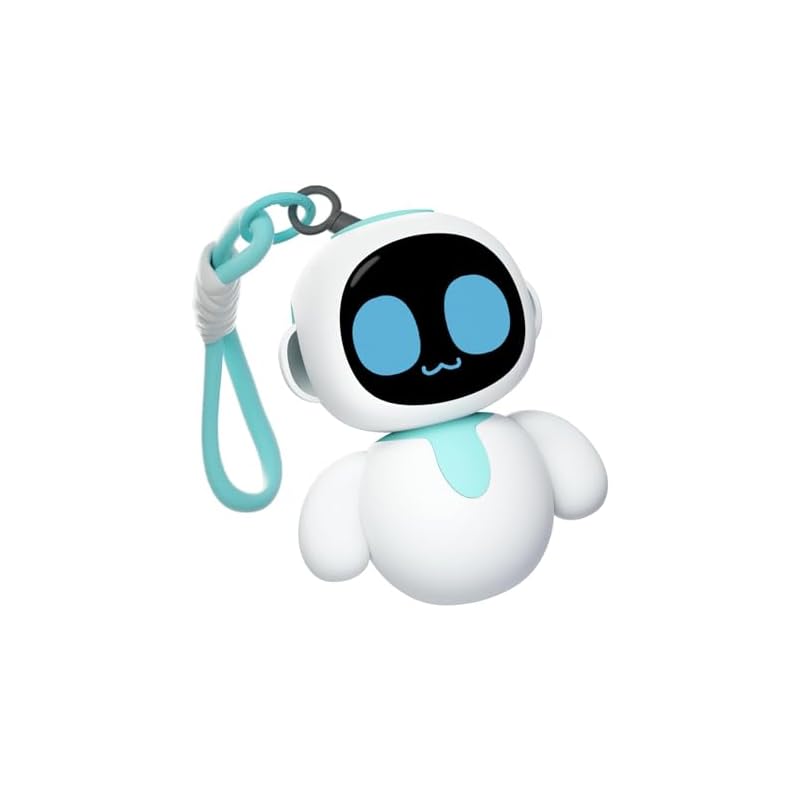 ENERGIZE LAB Eiliko Aquamarine - A Small AI Charm Robot That Matches Your Everyday Outfits, a Fun Electronic Pendant Toy, Perfect for Couples and Best