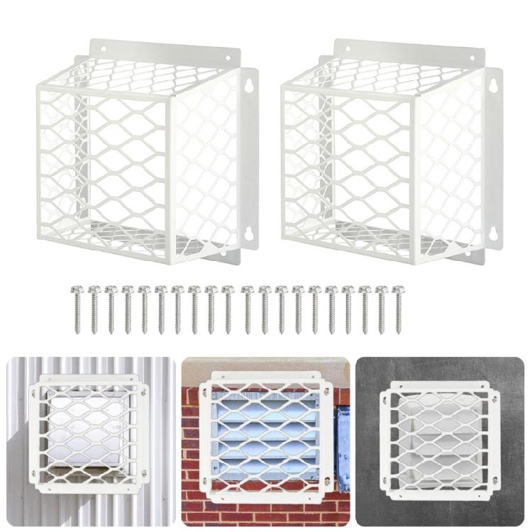 2 Pièces Grille de Protection pour Évent de Sèche-Linge en Acier au Carbone Protection Anti-Oiseaux Protecteur de Système de Séchage Facile à Utiliser