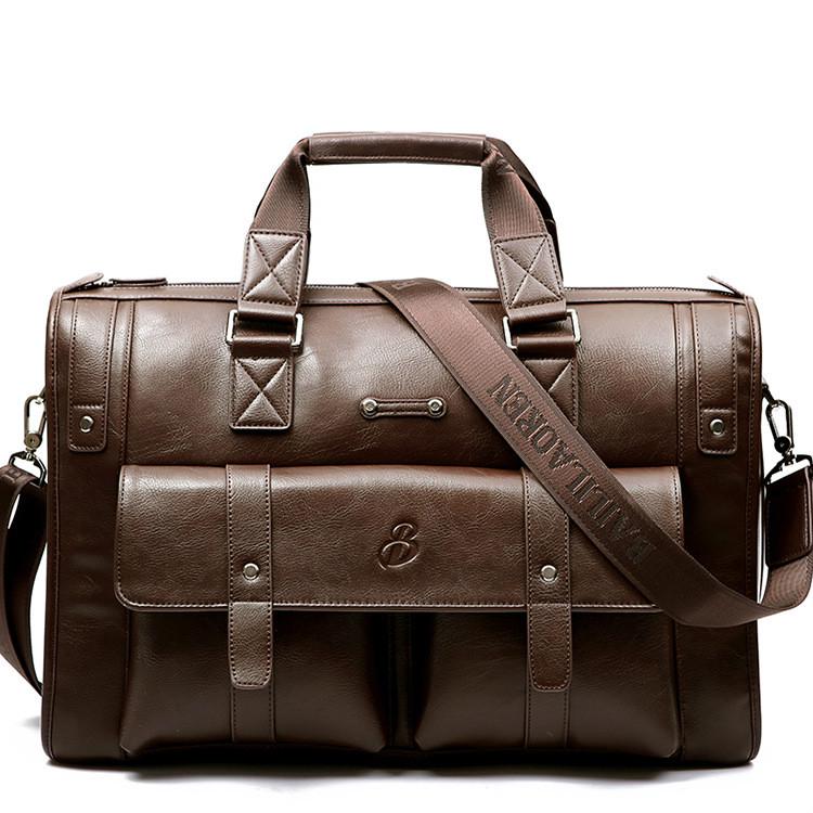 Borsa da viaggio da uomo di grande capacità, borsa da viaggio orizzontale in vera pelle, borsa a tracolla
