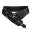 Vintage Irregular Wide Waist Belt With Alloy Buckle For Denim Pants Fashion Accessories