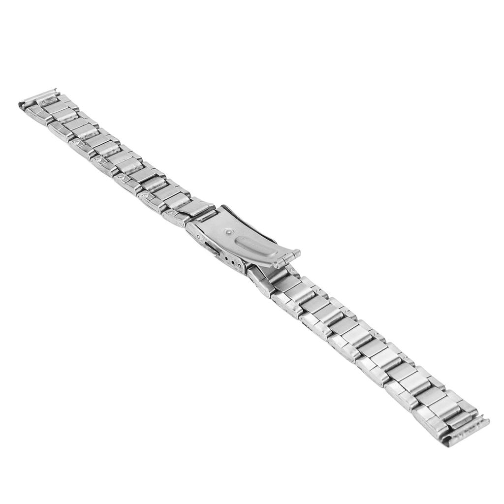 Metal Watchband Quick Release Deployment Clasp Double Button Stainless Steel Watch Strap for Men Women