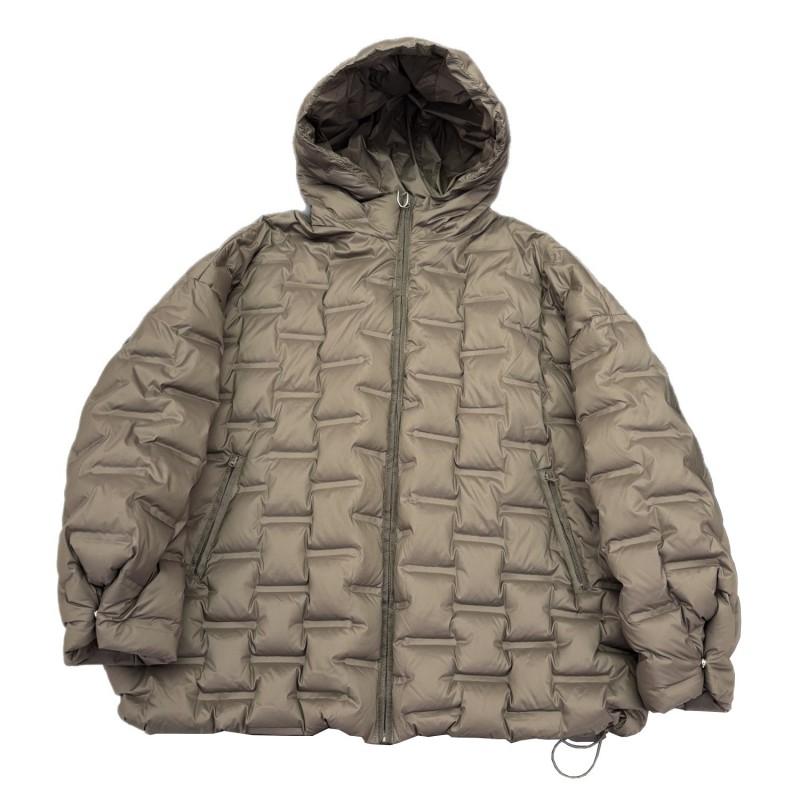 Womens Oversized Hooded Down Jacket Winter Warm Coat Thick Loose Fit Street Style Duck Fill 50% Loft