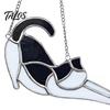 Cat Gift for Home Acrylic Hanging Pendant with Chain, Animal Ornament Window Light Translucent Wall Decor, Cute Lover Room Decoration