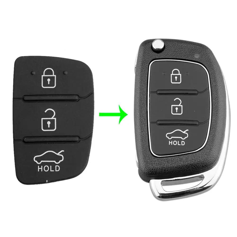 3 Buttons Flip Folding Remote Auto Car Key Shell Blanks Replacement For Hyundai Kia Black For dropshipping