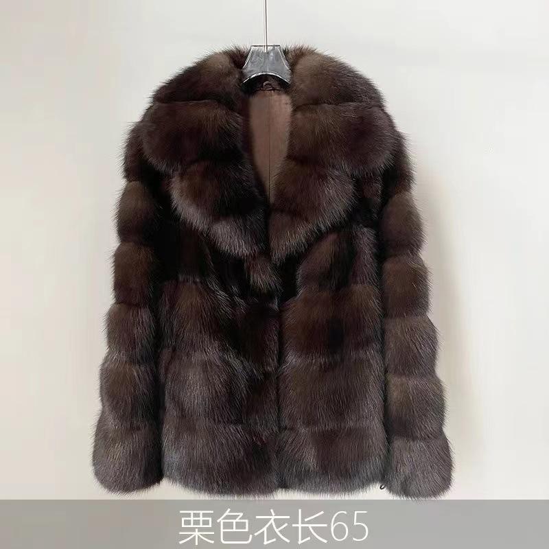 New sable young fashion spring new short environmentally friendly fur fur coat women's thermal coat