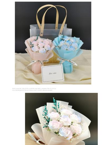 Mini Bouquet Seifenblumen: Konservierte Rosen für Abschlussfeiern, Dekorationen & Gastgeschenke