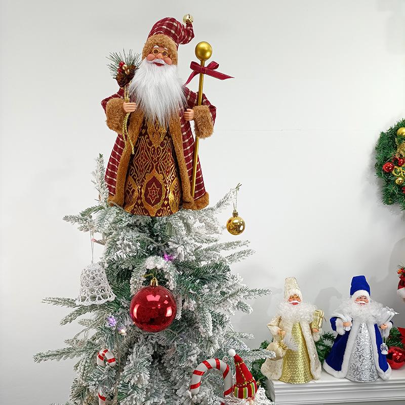 Christmas Santa Doll Decoration Multipurpose Party Favors Gifts Standing Figurines Sculptures for Bedroom Indoor Holiday Coffee Table Decoration
