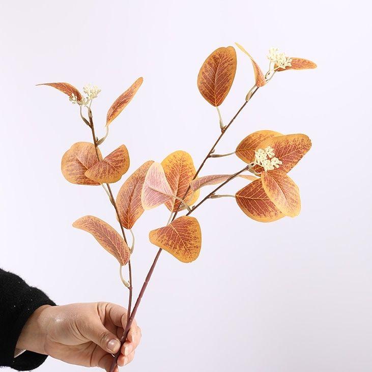 Nordic Style Fake Flower Decoration Simulation Eucalyptus Money Leaf Branch Eucalyptus Leaf Flower Arrangement Green Plant Floral Ornament