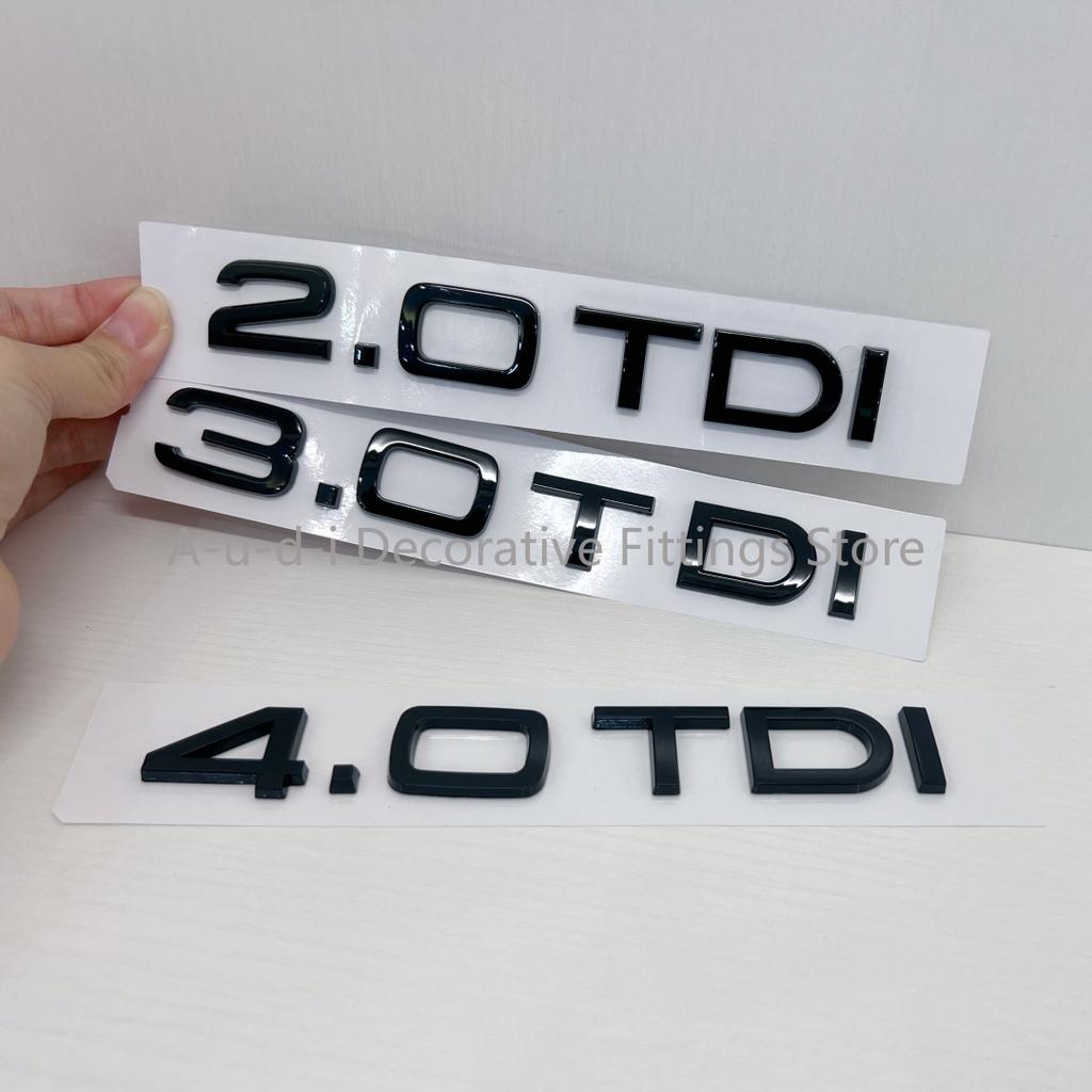 2026 Hot 3D ABS black TDI logo letter 1.9 2.0 2.5 3.0 4.0 5.0 TDI 30 35 40 45 50 55 TDI is suitable for Audi A3 A4 A5 A7 A8Q2 Q3 Q5 Q7 Q8