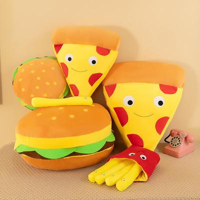 French Fries Burger Throw Pillow Plush Toy Bedside Pillow Office Sleeping Doll Children Accompany Doll