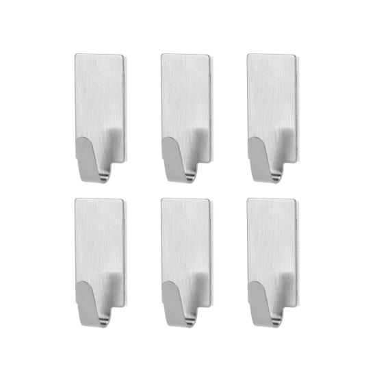 

Креативный крючок для хранения, 6 шт., водонепроницаемый, установка без гвоздей серебряный