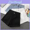 Basic Cotton Denim Shorts For Women Summer High Waist With Rolled Edges Casual Wear