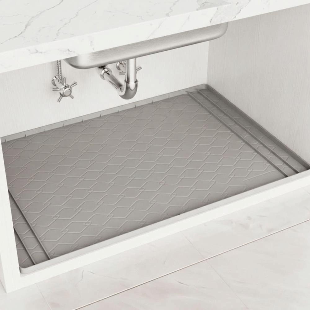 מזרן עמיד למים מלבני מתחת לכיור, מזרן מטבח מסיליקון עמיד למים, לשימוש בחדר אמבטיה