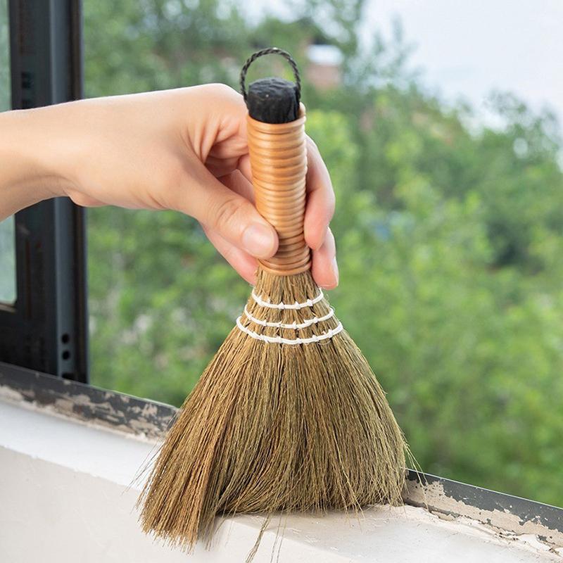 Kitchen Cleaning Broom Household Brooms Office Table Dust Brush Duster Straw Manual Miscanthus Tabletop Child Outdoor