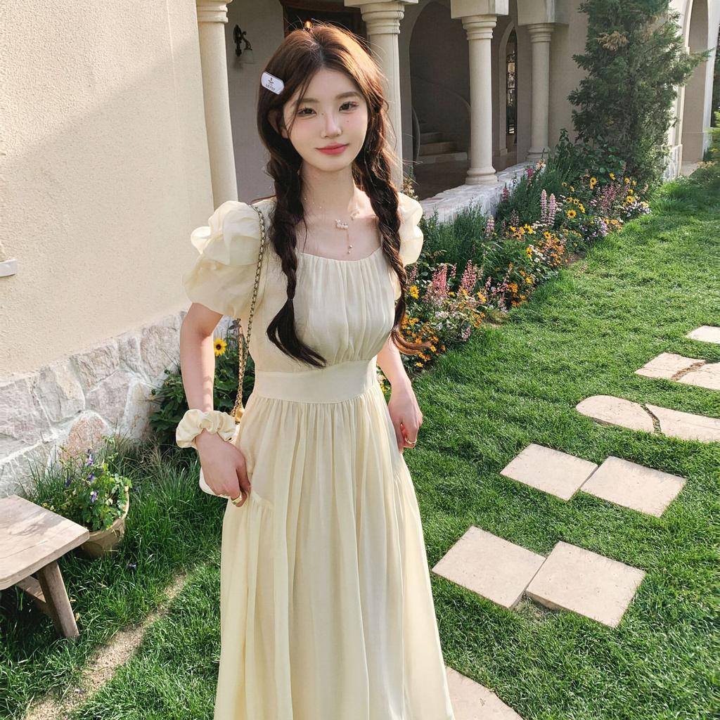 Fairy Dresses Women's Mid-length Summer New French Sweet Gentle Dress Party Style Long Dress buy the best products in the Ayzeze online store Fairy Dresses Women's Mid-length Summer New French Sweet Gentle Dress Party Style Long Dress buy the best products in the Ayzeze online store