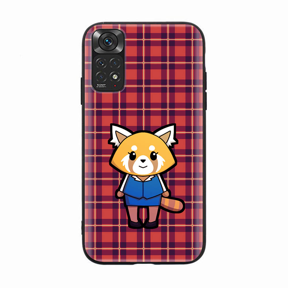 

Черный чехол для Xiaomi Poco X6 X4 M5 M6 F5 F6 C65 C55 C50 C51 C40 Pro Redmi 14C A3X 13C 12C 11T 10A 9C Note 7 6 8A Plus H-12 Aggretsuko Xiaomi Mi 11i ирис