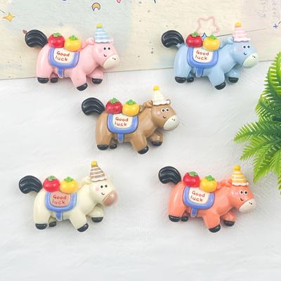 2026 New Year Lucky Little Horse Resin Accessories: DIY Keychain, Phone Case Charm, Magnet, Hair Accessory