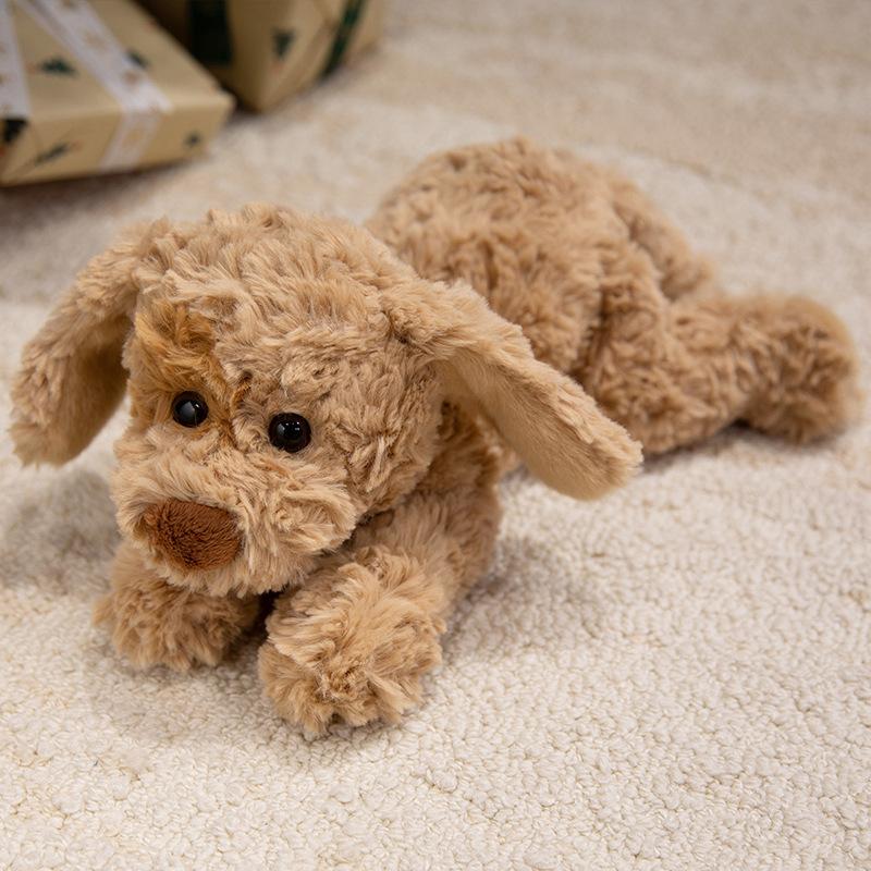 Милая мягкая кукла-собака Плюшевая игрушка Щенок Собака Медвежонок Собака Кукла для девочки Успокаивающая тряпичная кукла 28cm（0.25kg） хаки